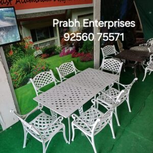 Cross design table set [6 Seater]