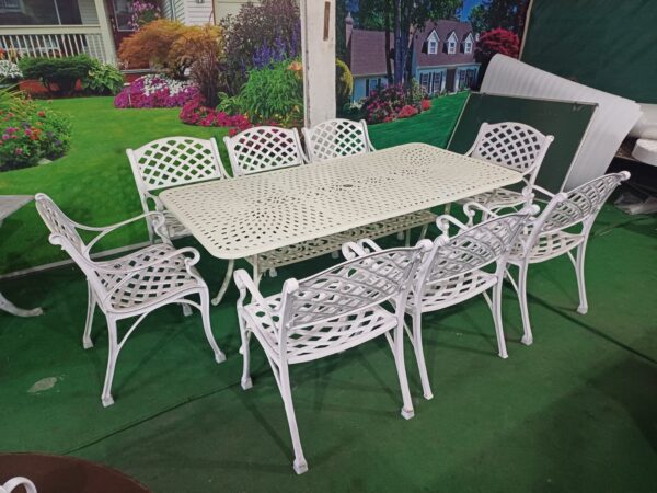 Cross design dinning table set [8 Seater] - Image 4